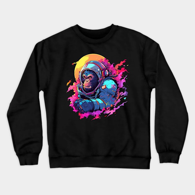 space monkey Crewneck Sweatshirt by piratesnow